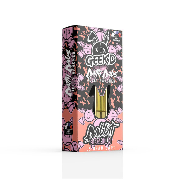 Geek'd Dabbit Season THCA 20x .5G Vape Cartridge - Daffy Dabs (Jelly Rancher)