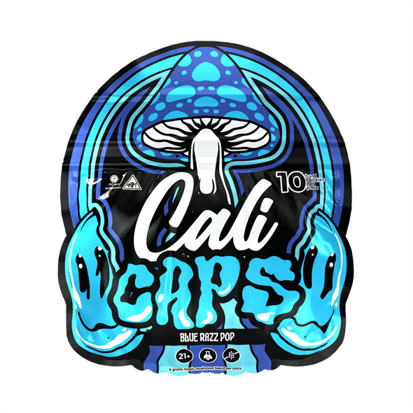 Cali Caps Magic Mushroom Blend Hard Candy - Blue Razz Pop Cali Caps Magic Mushroom Blend Hard Candy - Blue Razz Pop