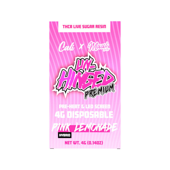 Cali x Maui Labs Unhinged THCA Live Sugar Resin 4G Disposable Vape Pen - Pink Lemonade Cali x Maui Labs Unhinged THCA Live Sugar Resin 4G Disposable Vape Pen - Pink Lemonade