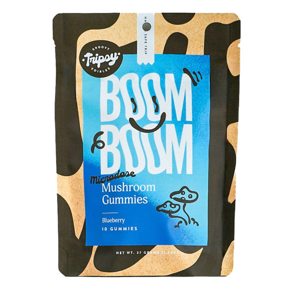 Tripsy Boom Boom Microdose Mushroom Gummies - Blueberry Front