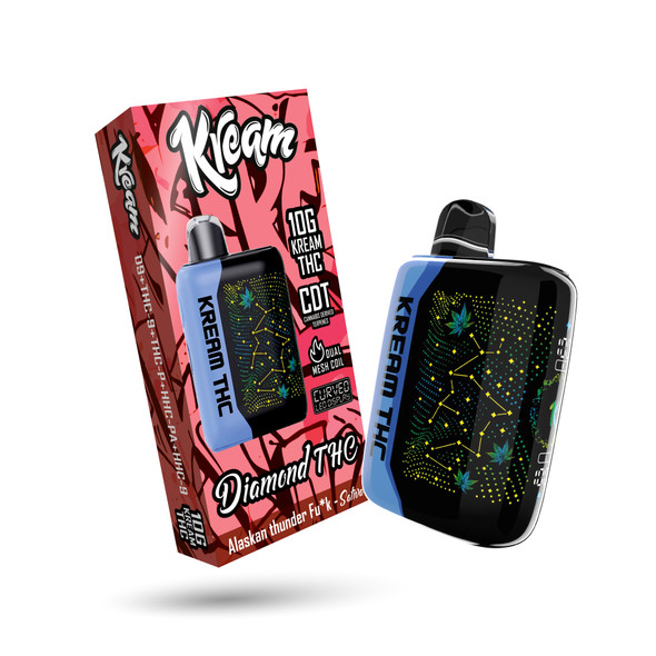 Kream Diamond THC 10G Disposable Vape Pen - Alaskan Thunder Fuck