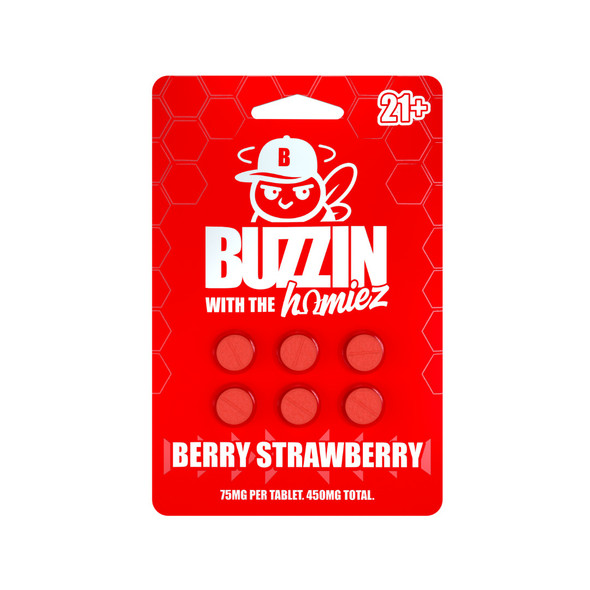 Buzzin with the Homiez Proprietary Botanical Extract Tablets - Berry Strawberry