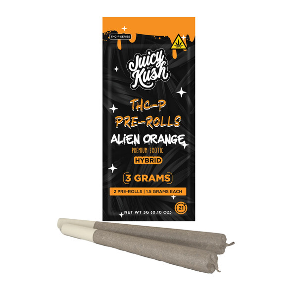 Juicy Kush Premium Exotic THC-P Pre-Rolls - Alien Orange