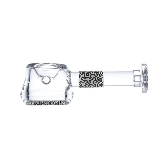 K.Haring Glass Spoon Pipe - Black and White