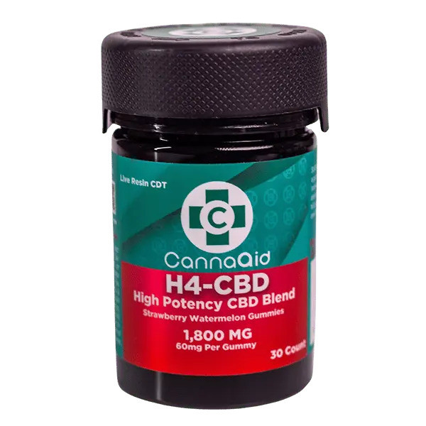 CannaAid High Potency H4-CBD Live Resin CDT Gummies - Calm Leaf