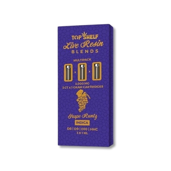 Top Shelf Hemp Co. Live Resin Blends 3 Pack Vape Cartridges