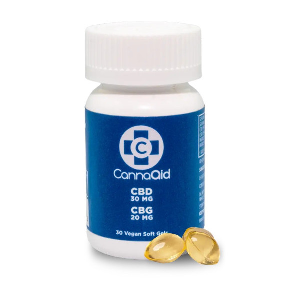 CannaAid CBD + CBG Soft Gels - Calm Leaf