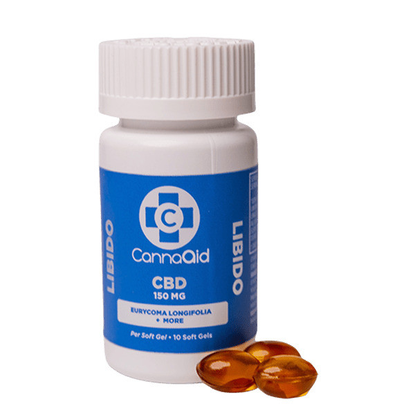 CannaAid CBD Libido Vegan Soft Gels - Calm Leaf