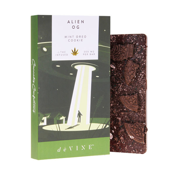 deVINE Delta 9 THC + CBD Confections Chocolate Bar - Calm Leaf