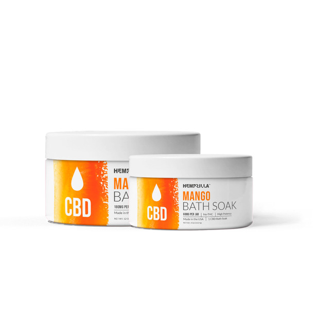 Hempzilla Broad Spectrum Hemp CBD Bath Soak Mango