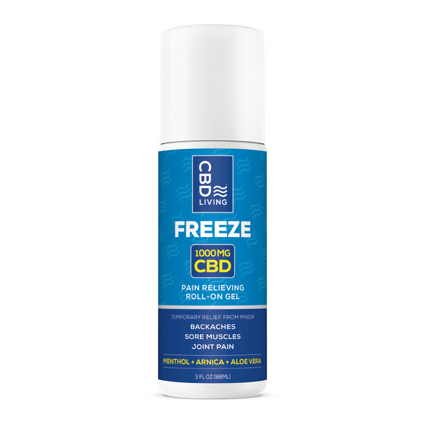 CBD Living Nano Infused Broad Spectrum Hemp CBD Freeze Roll On - 1000mg