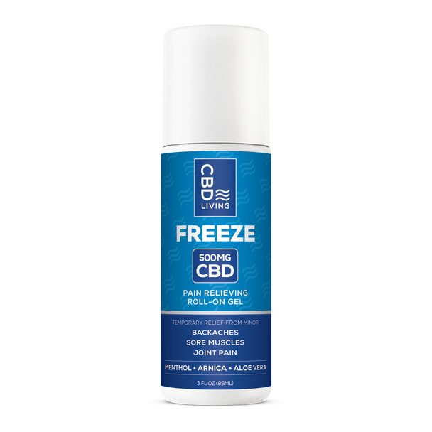 CBD Living Nano Infused Broad Spectrum Hemp CBD Freeze Roll On - 500mg