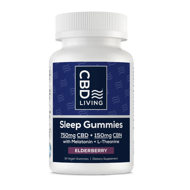 CBD Living Nano Infused Broad Spectrum Hemp CBD + CBN Sleep Gummies - Front CBD Living Nano Infused Broad Spectrum Hemp CBD + CBN Sleep Gummies - Front