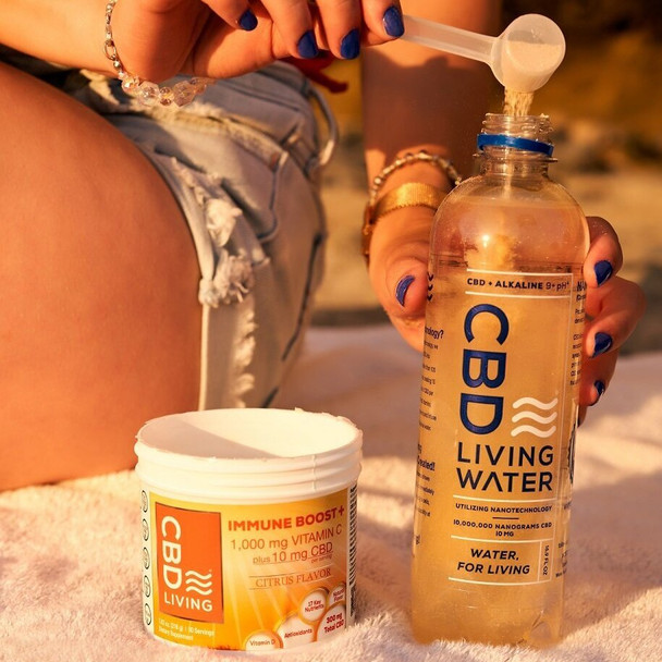 CBD Living Nano Broad Spectrum Hemp CBD Immune Boost Powder Usage