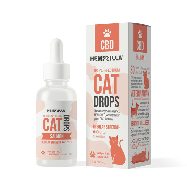 Hempzilla Broad Spectrum Hemp CBD Cat Drops