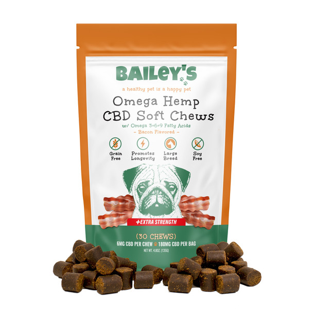 Bailey's Full Spectrum Omega Hemp CBD Soft Chews Large
