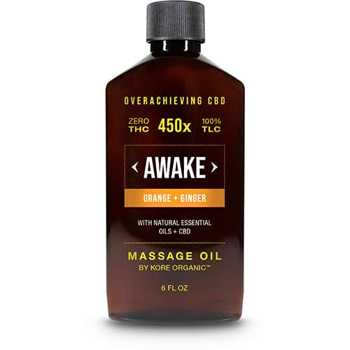 Kore Organic Broad Spectrum Hemp CBD Massage Oil Awake