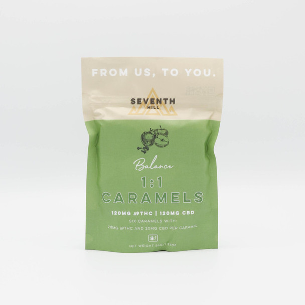 Seventh Hill Organic Delta 9 THC + CBD 1:1 Caramels - Balance