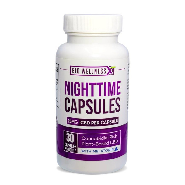 BioWellnessX Nighttime Capsules with CBD & Melatonin