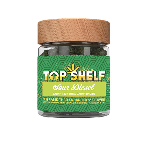 Top Shelf Hemp THC-O Infused Flower Sour Diesel 7g