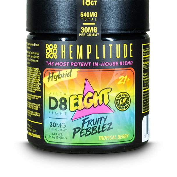 Hemplitude Delta 8 THC Gummy Jar - Fruity Pebbles