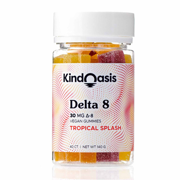 Kind Oasis Delta 8 THC 30mg Gummies - Tropical Splash 40 Count