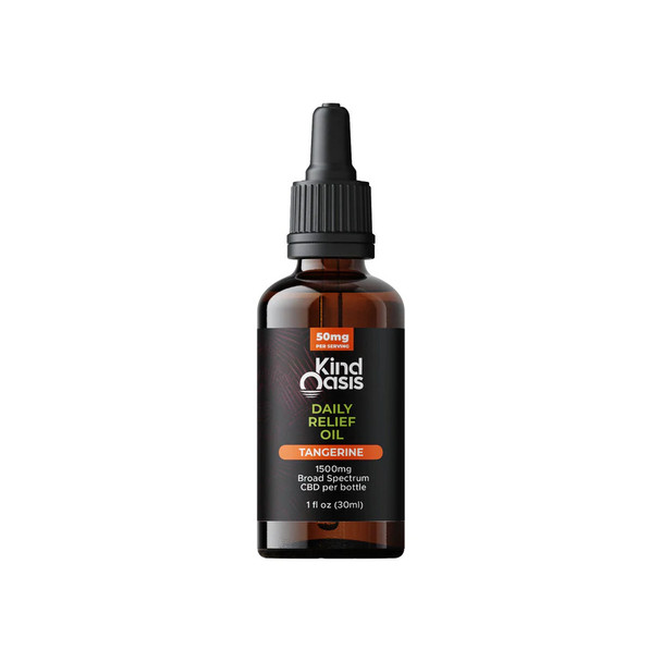 Kind Oasis Broad Spectrum Hemp CBD Oil Tincture - Tangerine
