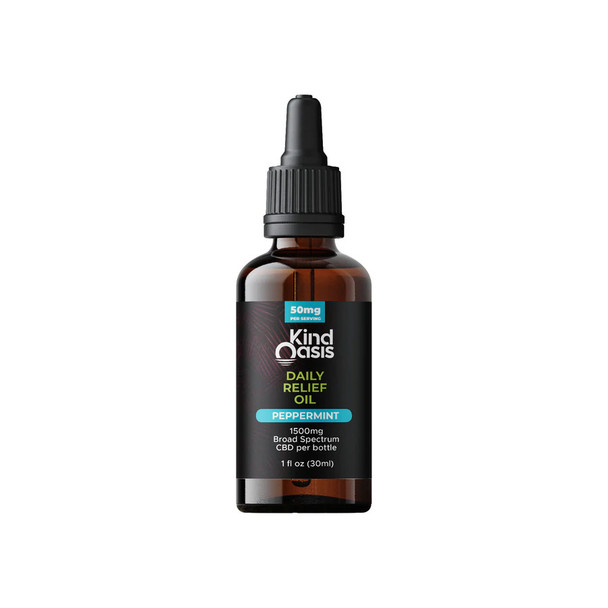 Kind Oasis Broad Spectrum Hemp CBD Oil Tincture - Peppermint