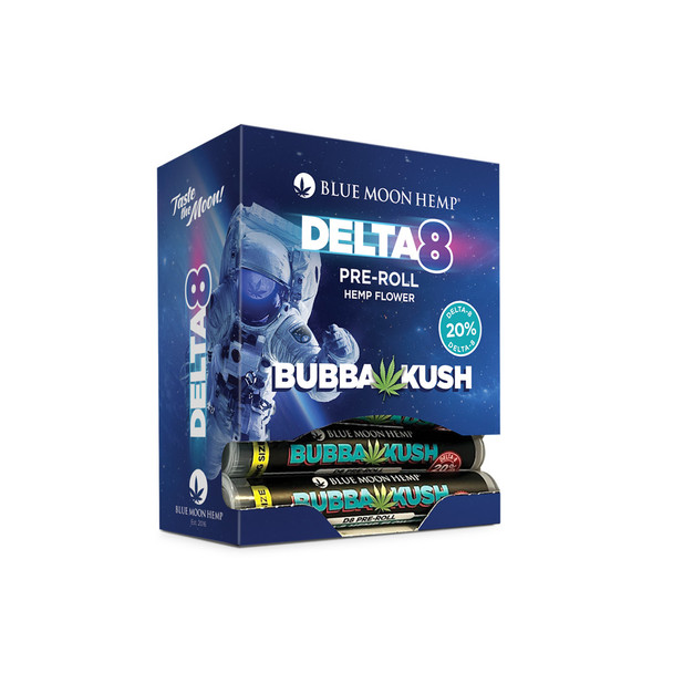 Blue Moon Hemp Delta 8 THC Pre-Rolls - Bubba Kush 20 Pack