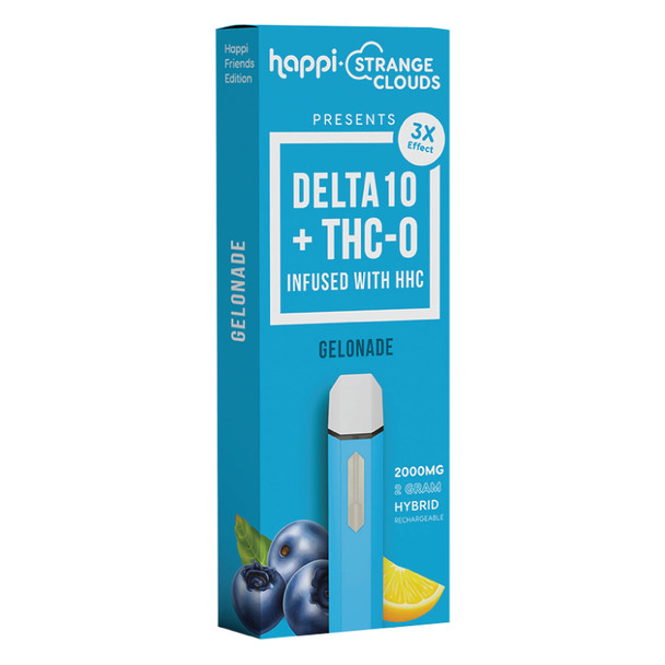 Happi + Strange Clouds Delta 10 + THC-O + HHC Disposable 2ml Vape Pen - Gelonade (Hybrid)