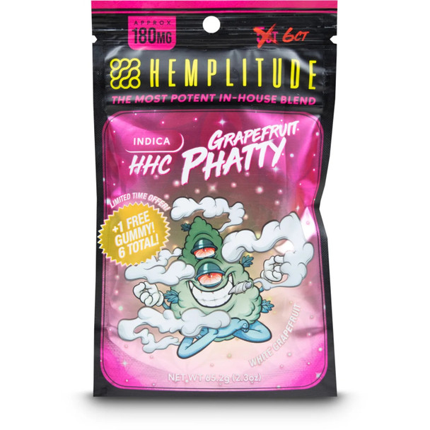 Hemplitude HHC Gummies - Grapefruit Phatty (Indica)