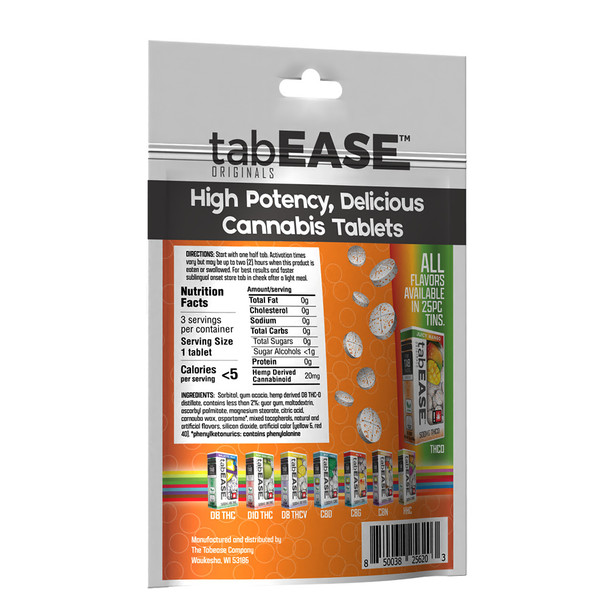 TabEASE THC-O Acetate Mango Tablets - Back