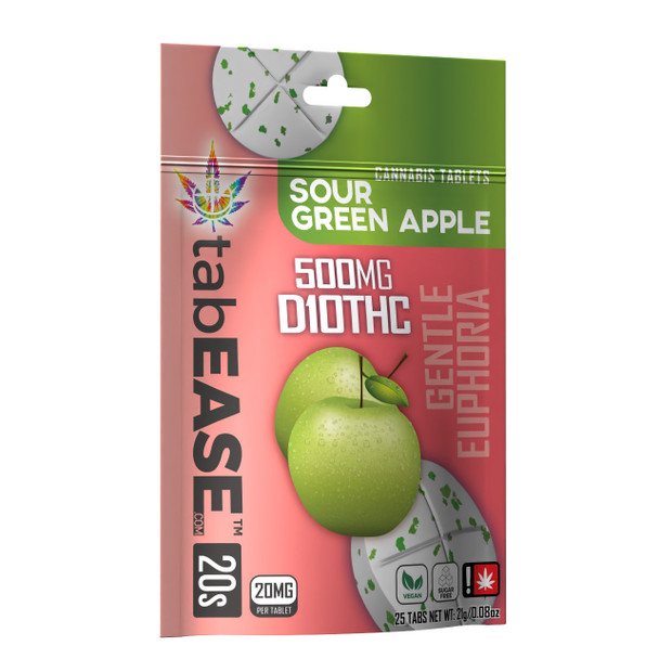 TabEASE Delta 10 THC Sour Green Apple Tablets