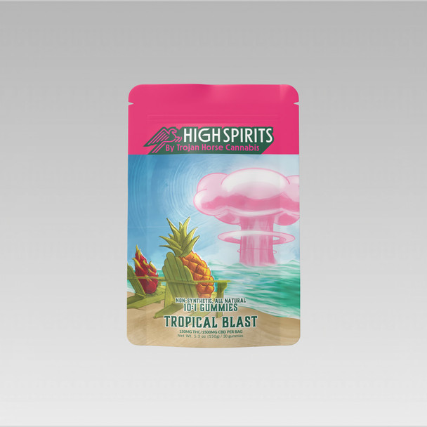 High Spirits Delta 9 THC + CBD 10:1 Gummies - Tropical Blast High Spirits Delta 9 THC + CBD 10:1 Gummies - Tropical Blast