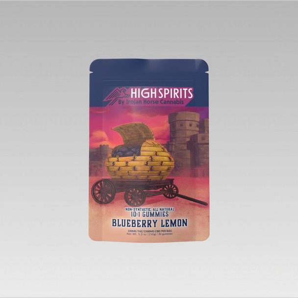 High Spirits Delta 9 THC + CBD 10:1 Gummies - Blueberry Lemon High Spirits Delta 9 THC + CBD 10:1 Gummies - Blueberry Lemon