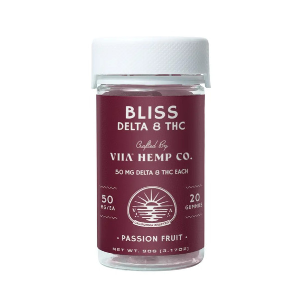 VIIA Delta 8 THC 50mg Bliss Gummies - Passion Fruit