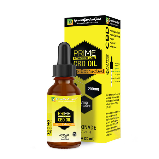 Green Garden Gold Prime Advanced Care Full Spectrum Hemp CBD Tincture Lemonade