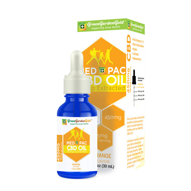 Green Garden Gold Med Pac Full Spectrum Hemp CBD Tincture Orange