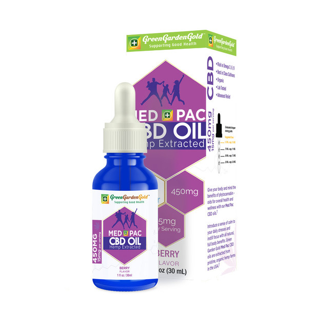 Green Garden Gold Med Pac Full Spectrum Hemp CBD Tincture Berry