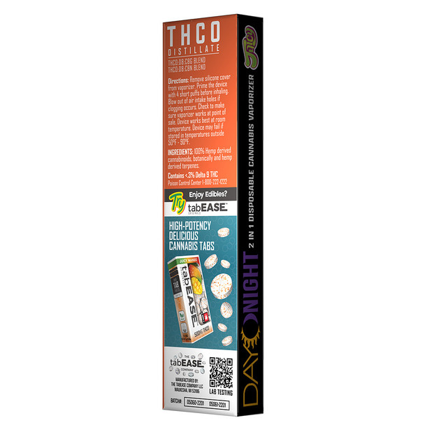 Juicy THCO Blend Day & Night Double Sided Disposable Vape Pen - Back