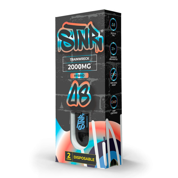 STNR Delta 8 THC 2 Gram Disposable Vape Pen - Trainwreck