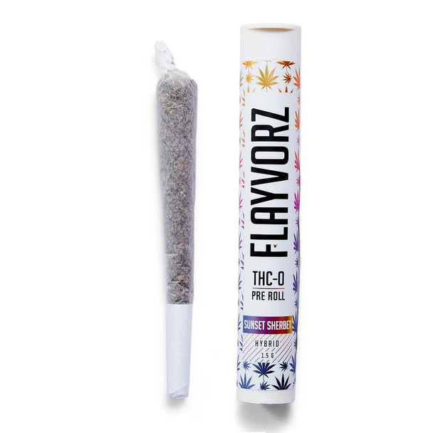 Flayvorz THC-O Acetate Flower Pre-Roll - Sunset Sherbet 1 Pack