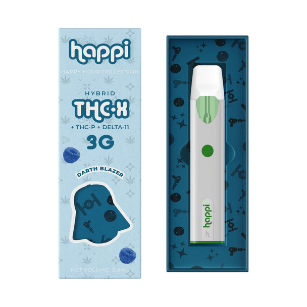 Happi THC-X + THC-P + Delta 11 THC Disposable 3ml Vape Pen - Darth Blazer (Hybrid)