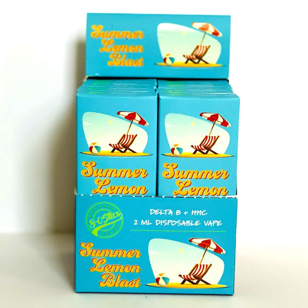8-0 Stixx Delta 8 THC + HHC 2G Disposable Vape Pen - Summer Lemon Blast