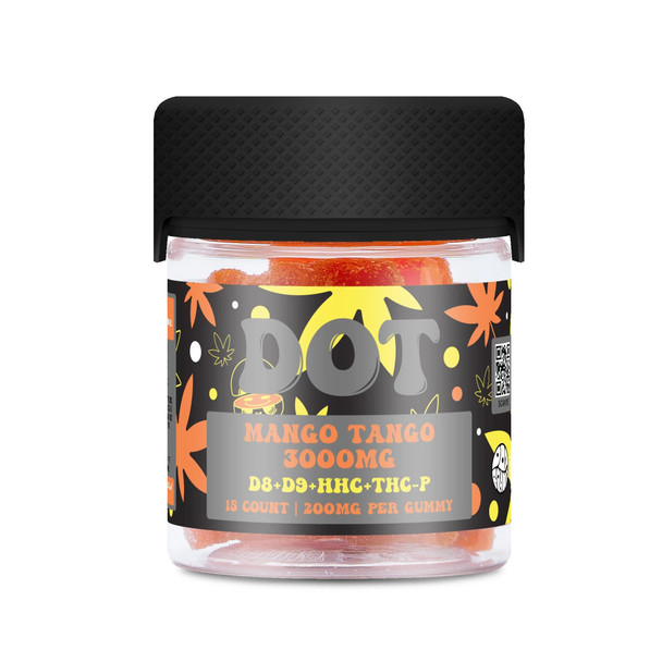 DOT 4-in-1 Blend D9 + D8 + HHC + THCP Live Resin Gummies - Mango Tango