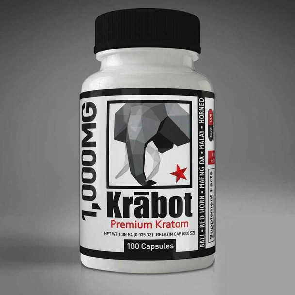 Krabot Whole Leaf Blend Kratom Capsules - 180 Caps