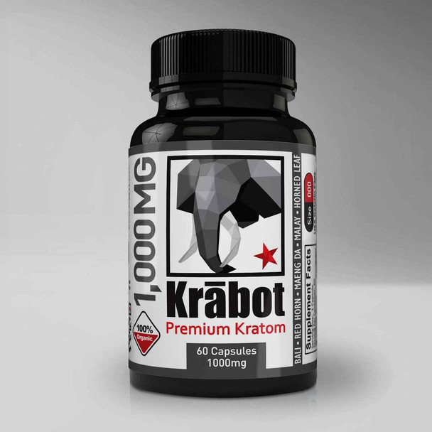 Krabot Red Horn Kratom Capsules - 60 Caps