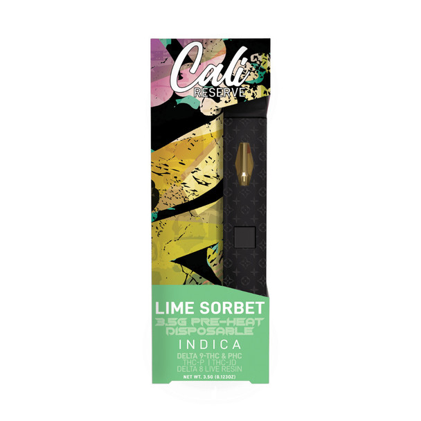 Cali Reserve D9 + PHC + THC-P + THC-JD + D8 Live Resin Disposable Vape Pen - Lime Sorbet
