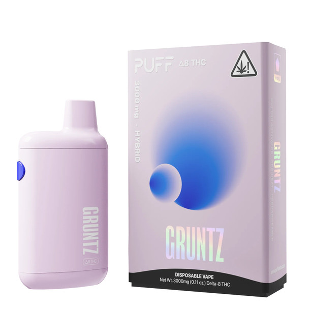 PUFF Delta 8 THC 3 Gram Disposable Vape Pen - Gruntz