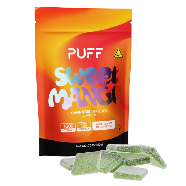 PUFF Delta 9 THC Cannabis Gummies - Sweet Mango